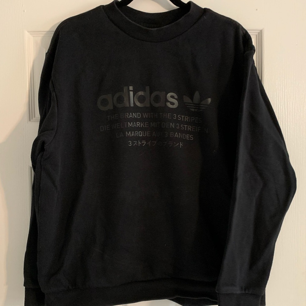 Blacked-out Adidas Crew Neck